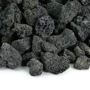 black lava rock