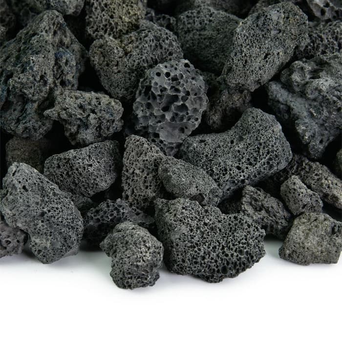 black lava rock